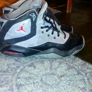 jordan shoes black grey and red